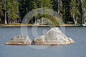 Boulders in Wright lake