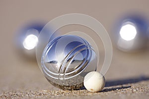 Boule on beach photo