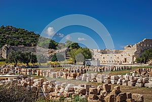 Bouleuterion and Theater of Patara Pttra Ancient City. Kas, Antalya, Turkey