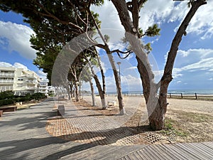 Boulevard in Alcossebre a seaside village