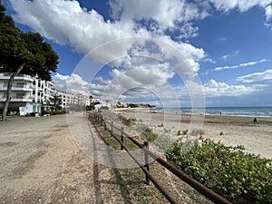 Boulevard in Alcossebre a seaside village