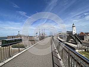 The boulevard in the harbor of Harlingen