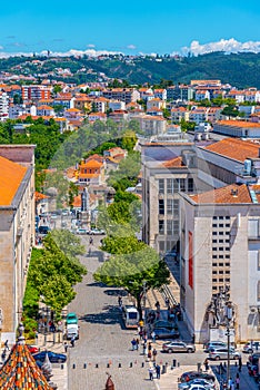 Boulevard leading to the university of Coimbra, Portugal