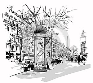 Boulevard in Paris