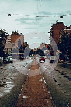 The boulevard after of the rain