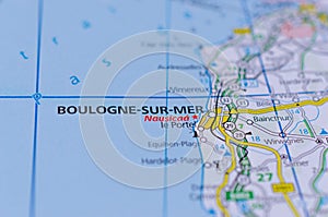 Boulogne-sur-Mer on map photo