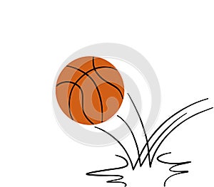 Bounce ball cartoon illustration