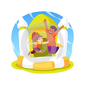 Bounce house isolated cartoon vector illustration.