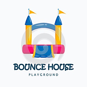 bounce house logo icon design vector flat isolated illustration