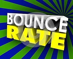 Bounce Rate 3d Words Visitor Audience Retention Internet Web Sit