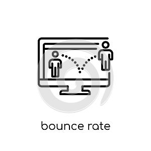 Bounce rate icon. Trendy modern flat linear vector Bounce rate i