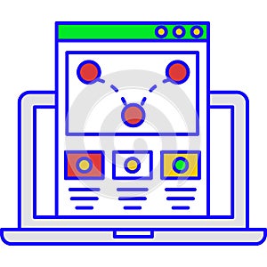 Bounce rate icon vector marketing on internet