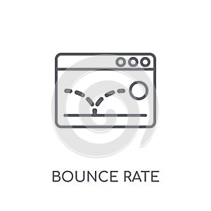 Bounce rate linear icon. Modern outline Bounce rate logo concept