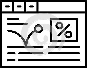 Bounce rate Outline Vector Icon