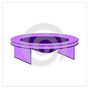 Bounce trampoline flat icon