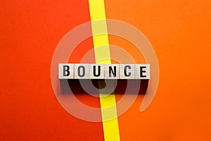 Bounce word concept on cubes