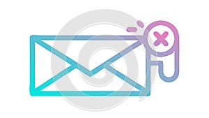 Bounced Email or Failed Delivery, Communication Error, vector design Generative AI