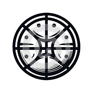 Bouncing Ball Icon: Basketball Vector