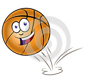 Bouncing basketball cartoon