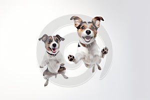 Bouncing Canine Joy: Happy Jumping Dogs