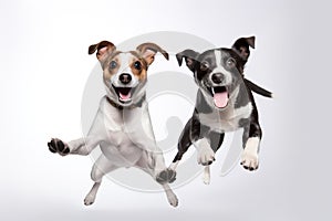 Bouncing Canine Joy: Happy Jumping Dogs