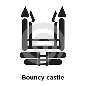 Bouncy castle icon vector isolated on white background, logo con