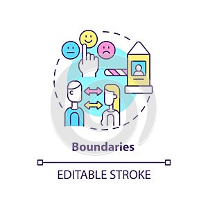 Boundaries concept icon