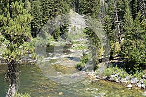 Boundary Creek area of Idaho, a popular spot for starting a rafting trip in the Middle Fork of the Salmon River