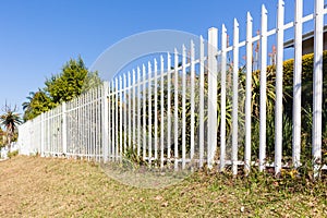 Boundary Fence White Steel