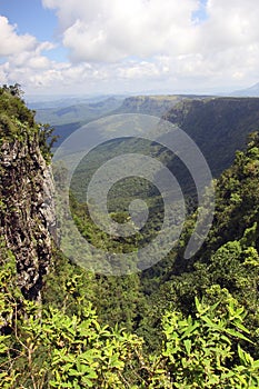 Boundary between the Highveld and Lowveld. African big break edge of the Drakensberg in South Africa photo
