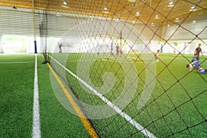 Boundary Line of indoor football soccer training field