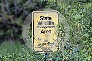 A Boundary Marker of a Minnesota State Wildlife Management Area