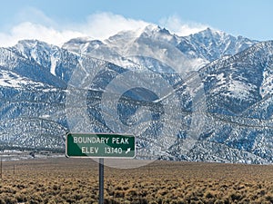 Boundary Peak, tallest peak in Nevada