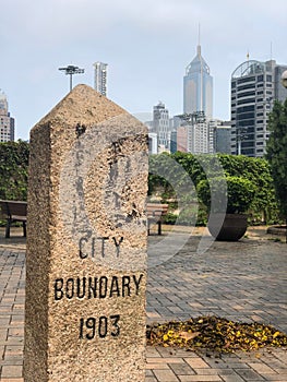 Boundary Stone of City of Victoria HK 1903 photo