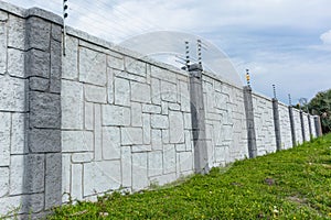 Boundary Wall Gray Electricfied Wires