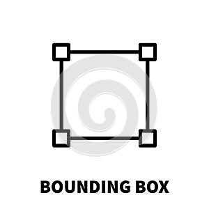 Bounding box icon or logo in modern line style. photo