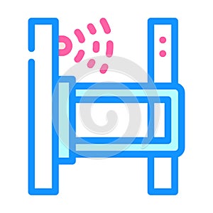 bounding frame with sensor color icon vector illustration