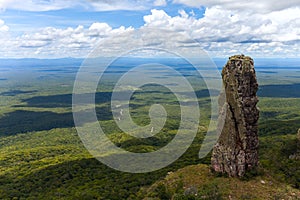 Boundless expanse. view from mountains. Chiquitania. Bolivia