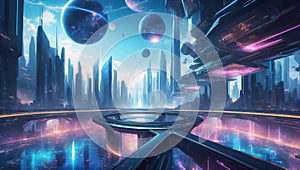 boundless horizons: exploring DeFi fantasies with blockchain and ai. generative ai photo
