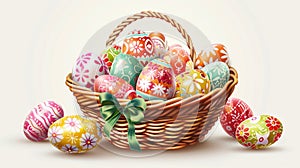 Bountiful basket: photorealistic easter egg collection