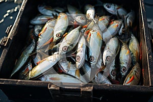 Generosità da il mare catturato il pesce un riga da attrezzatura 