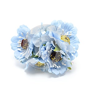 Bouquet of artificial flowers isolated on white