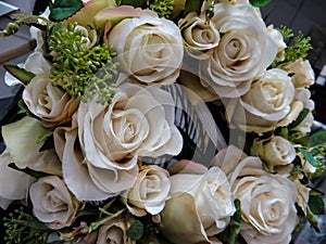 Bouquet of artificial roses