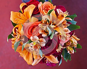 Bouquet of autumn flowers photo