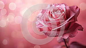 Bouquet of Blossoming Pink Roses Background,romantic and lush floral background,Generated AI