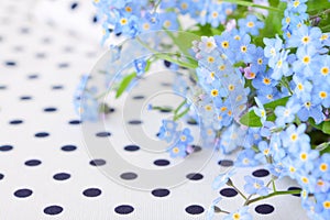 Bouquet of blue forget-me-not