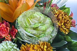 Bouquet of brassica photo