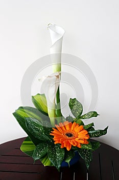 Bouquet with callas and gerbera