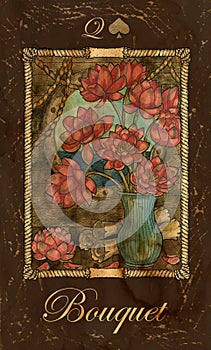 Bouquet. Card of Old Marine Lenormand Oracle deck.