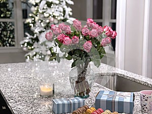 Bouquet and Christmas tree